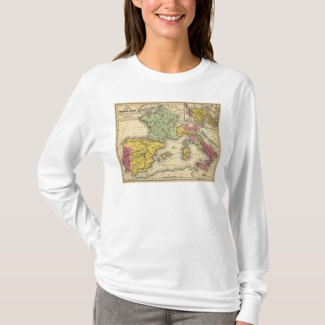 France, Spain, Portugal, Italy T-Shirt (Front)