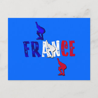France speed skating skaters ice rink gifts postcard