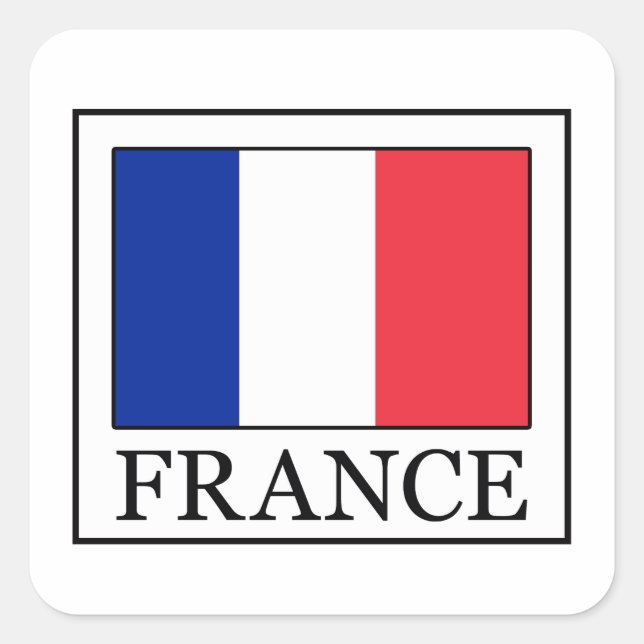 France Square Sticker (Front)