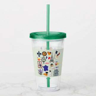 France Symbols Acrylic Tumbler
