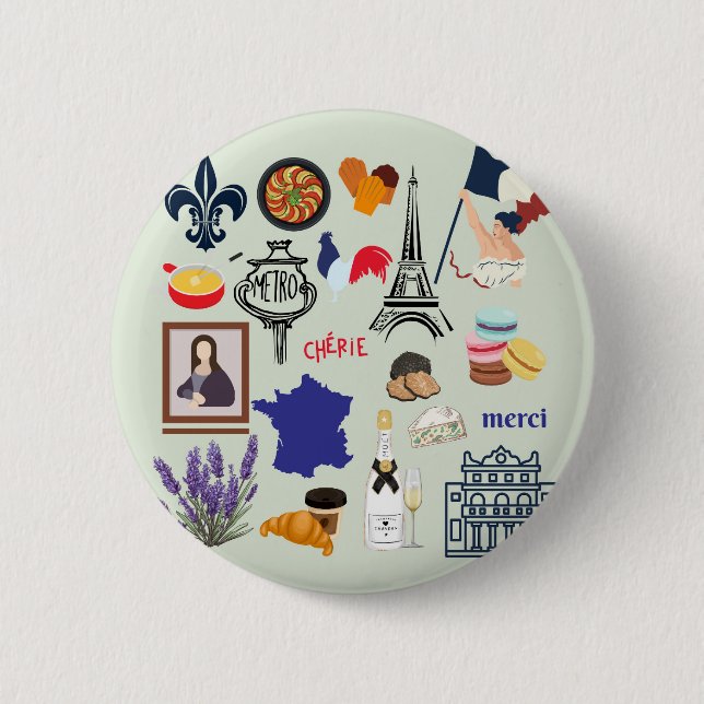 France Symbols Button (Front)