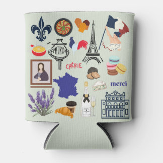 France Symbols Can Cooler