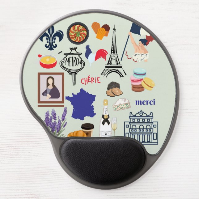 France Symbols Gel Mouse Pad (Front)