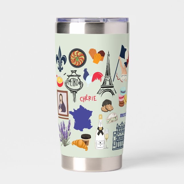 France Symbols Insulated Tumbler (Front)
