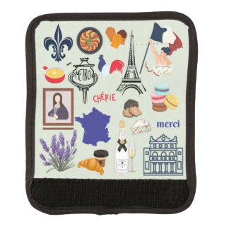 France Symbols Luggage Handle Wrap