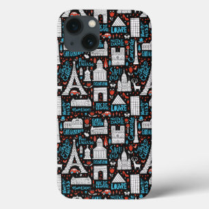 France Symbols Pattern iPhone 13 Case