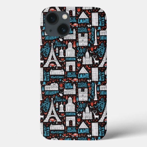 France  Symbols Pattern iPhone 13 Case