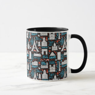 France Symbols Pattern Mug
