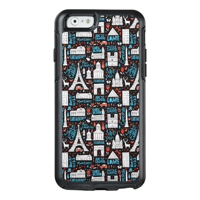 France | Symbols Pattern Otterbox iPhone Case (Back)