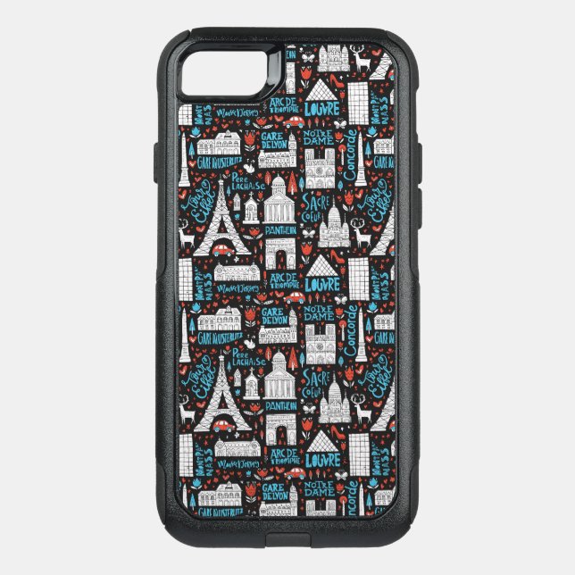 France | Symbols Pattern Otterbox iPhone Case (Back)