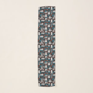 France   Symbols Pattern Scarf