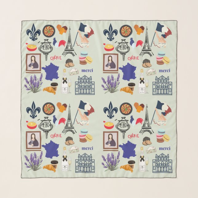 France Symbols Scarf (Front)