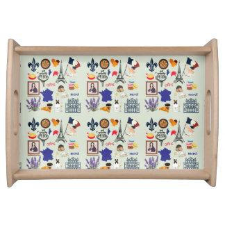 France Symbols Serving Tray