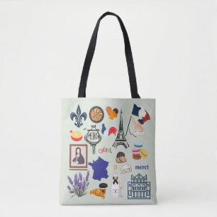 France Symbols Tote Bag