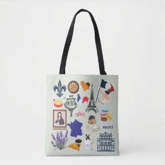 France Symbols Tote Bag