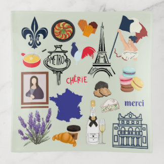 France Symbols Trinket Tray