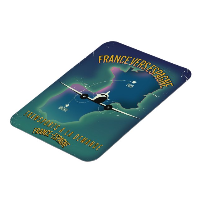 France To Spain vacation poster Magnet (Left Side)