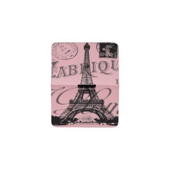 France Travel Chic Pink Vintage Paris Eiffel Tower Card Holder by CHICELEGANT at Zazzle