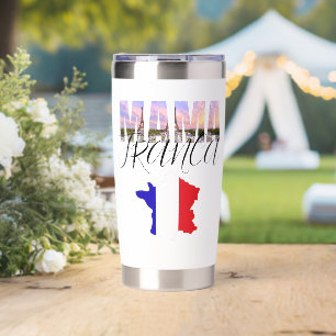 France Travel Mug   French Flag Coffee Tumbler