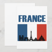 France Travel - Paris City Skyline French Flag (Front/Back)