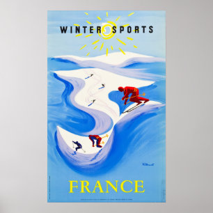 France Travel Poster ... Winter Sports