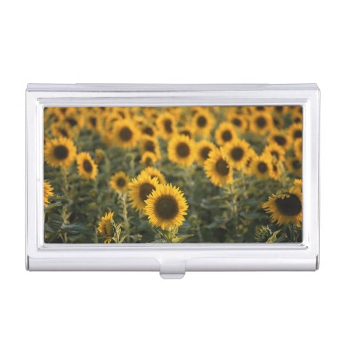 France Vaucluse sunflowers field Business Card Case
