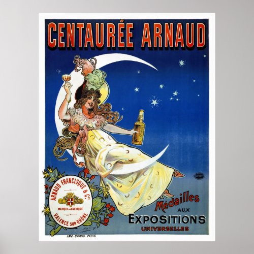 France Vintage Advertising Poster Restored