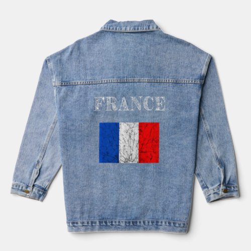 France Vintage France Roots French Pride French Fl Denim Jacket