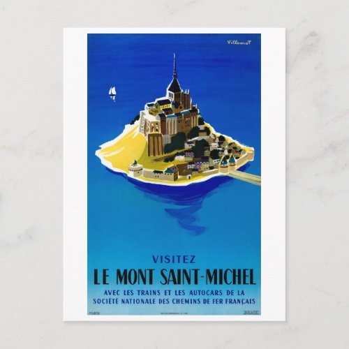 France Vintage Poster Restored Postcard