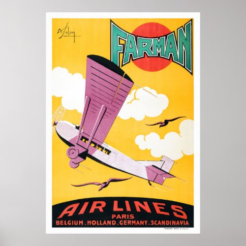 France Vintage Travel Poster Restored