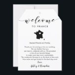 France Wedding Welcome Tag, Letter Itinerary<br><div class="desc">This modern and elegant card / gift tag is the perfect addition to your hotel welcome bags. Enter the main events and a customized note to help your guests navigate the weekend. The extra large size allows you to enter all the information you need, then just tie to the handles...</div>