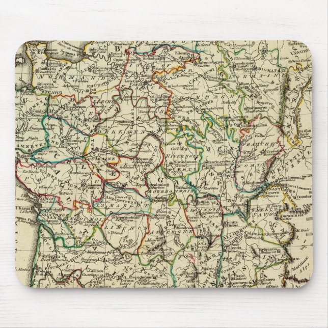 France with boundaries outlined mouse pad (Front)