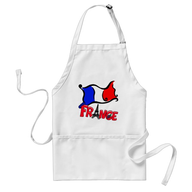 France with Flag Products Adult Apron (Front)
