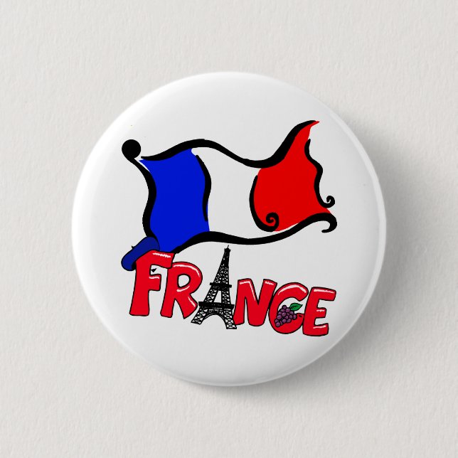 France with Flag Products Button (Front)