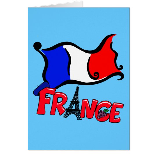 France with Flag Products Card