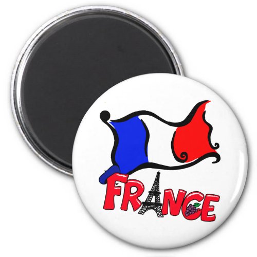 France with Flag Products Magnet
