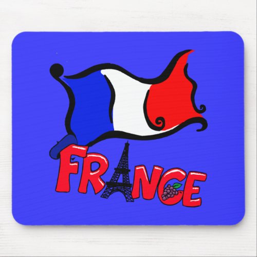 France with Flag Products Mouse Pad