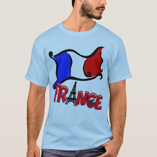 France with Flag Products T_Shirt