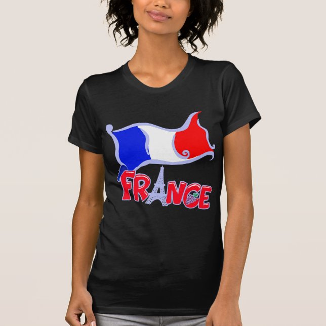 France with Flag Products T-Shirt (Front)
