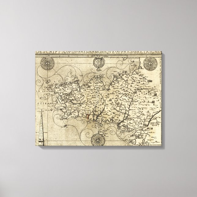 FrancePanoramic MapFrance Canvas Print (Front)