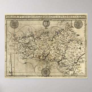 FrancePanoramic MapFrance Poster