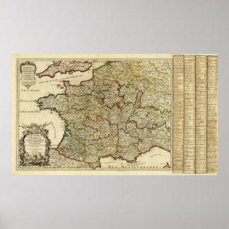 FrancePanoramic MapFrance Poster