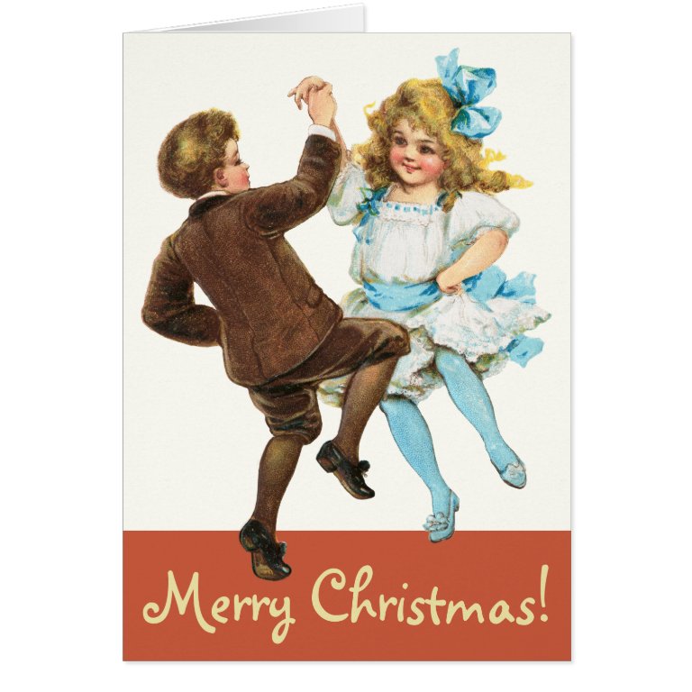 Frances Brundage Dancing children Christmas Card