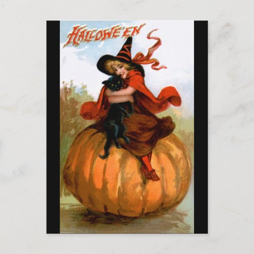 Frances Brundage Halloween Witch Postcard