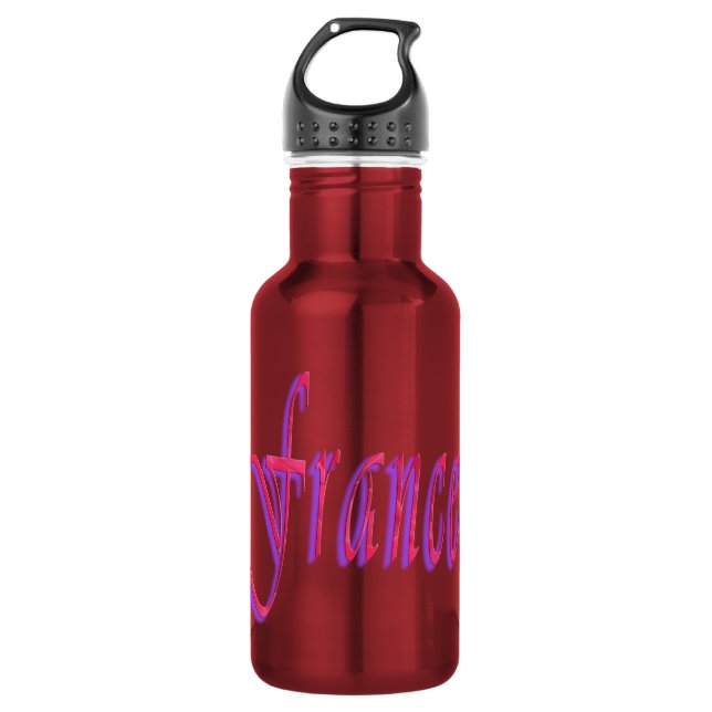 Frances, Name Logo, Water Bottle (Front)