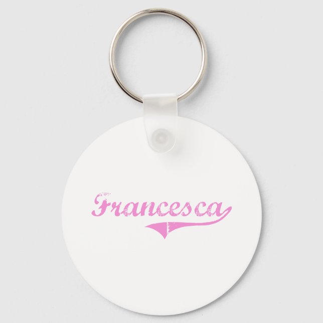 Francesca Classic Style Name Keychain (Front)