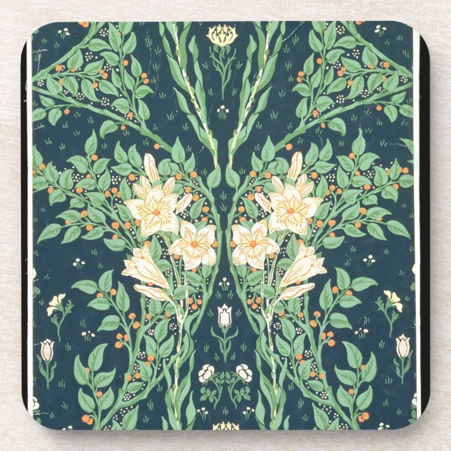 Francesca wallpaper design drink coaster (Front)