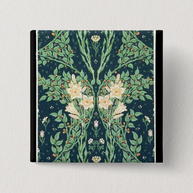 Francesca wallpaper design pinback button (Front)