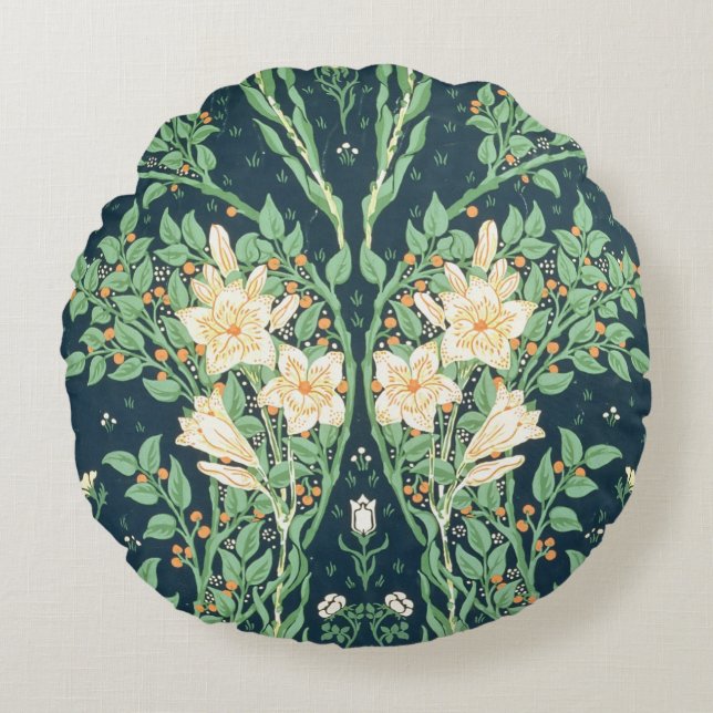 Francesca wallpaper design round pillow (Front)