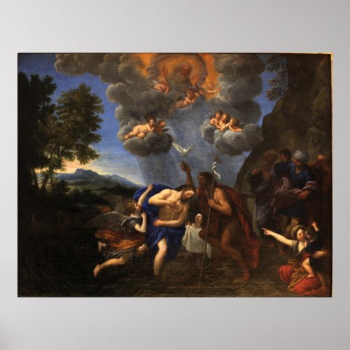 Francesco Albani _ Baptism of Christ _ Circa 1630 Poster